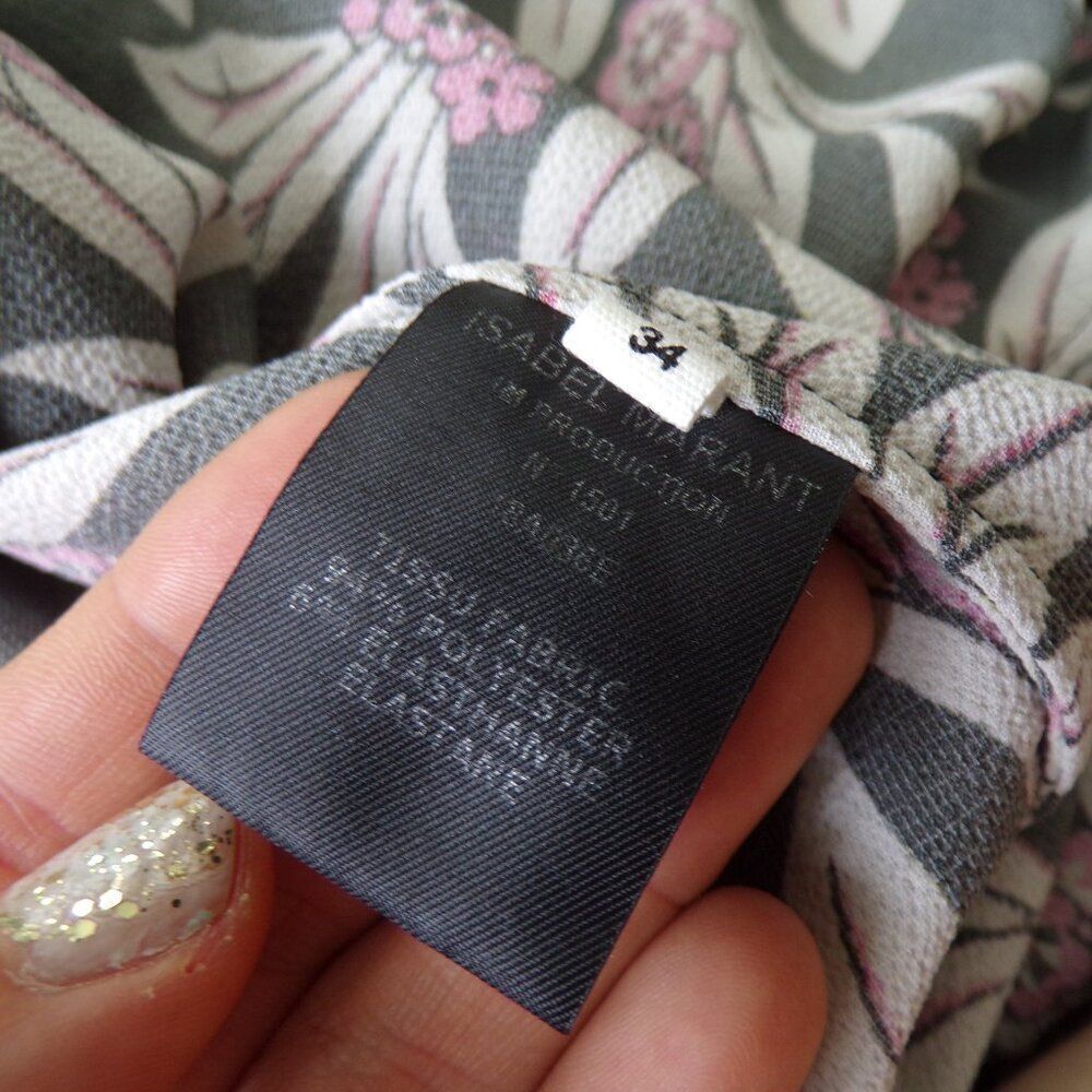 NwT Isabel Marant floral long Sleeve  top L - Picture 6 of 8